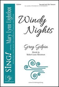 Windy Nights Two-Part choral sheet music cover Thumbnail